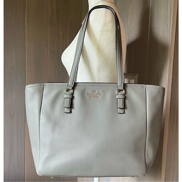 KATE SPADE Leather Tote Large Grey